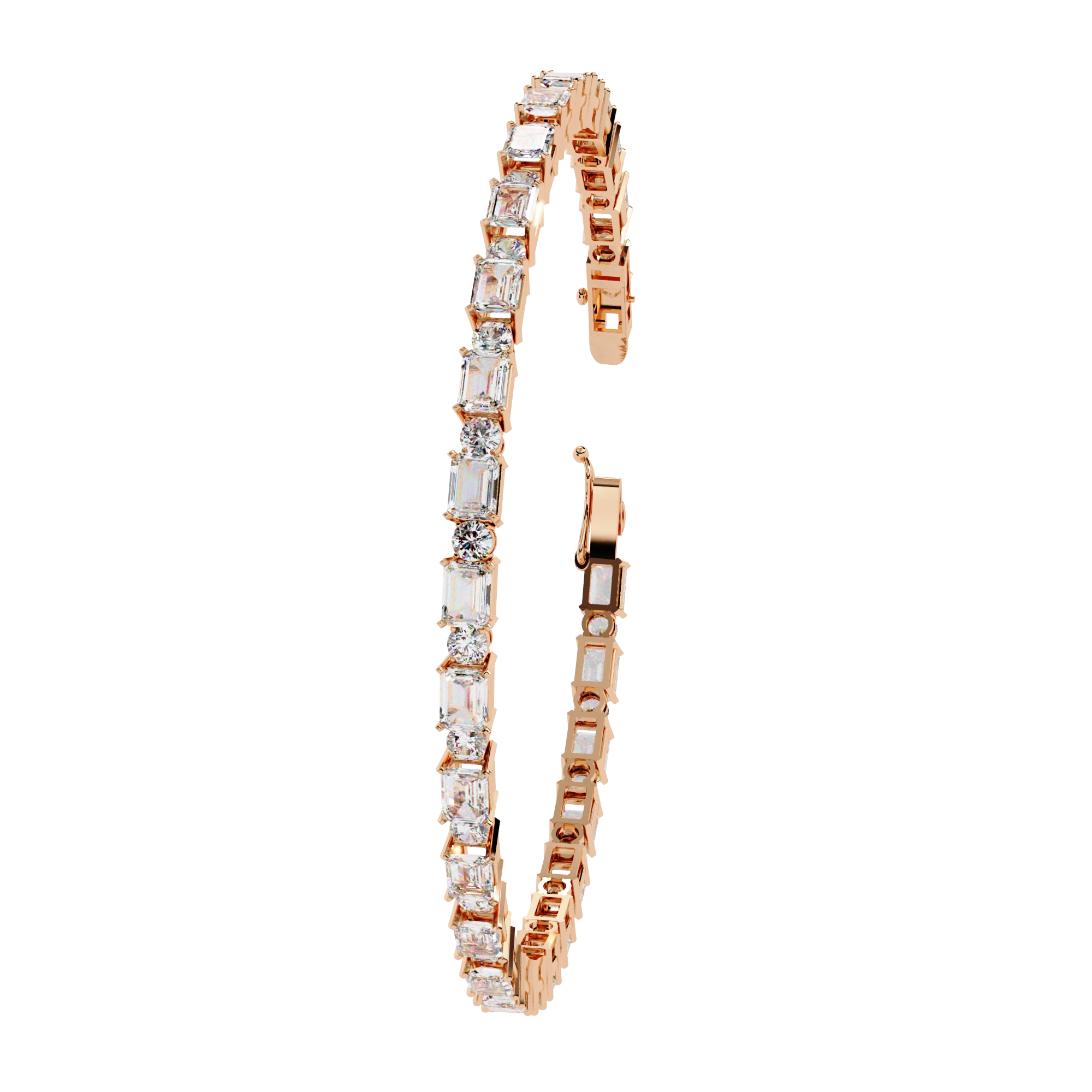 Square Cut Diamond Bracelet