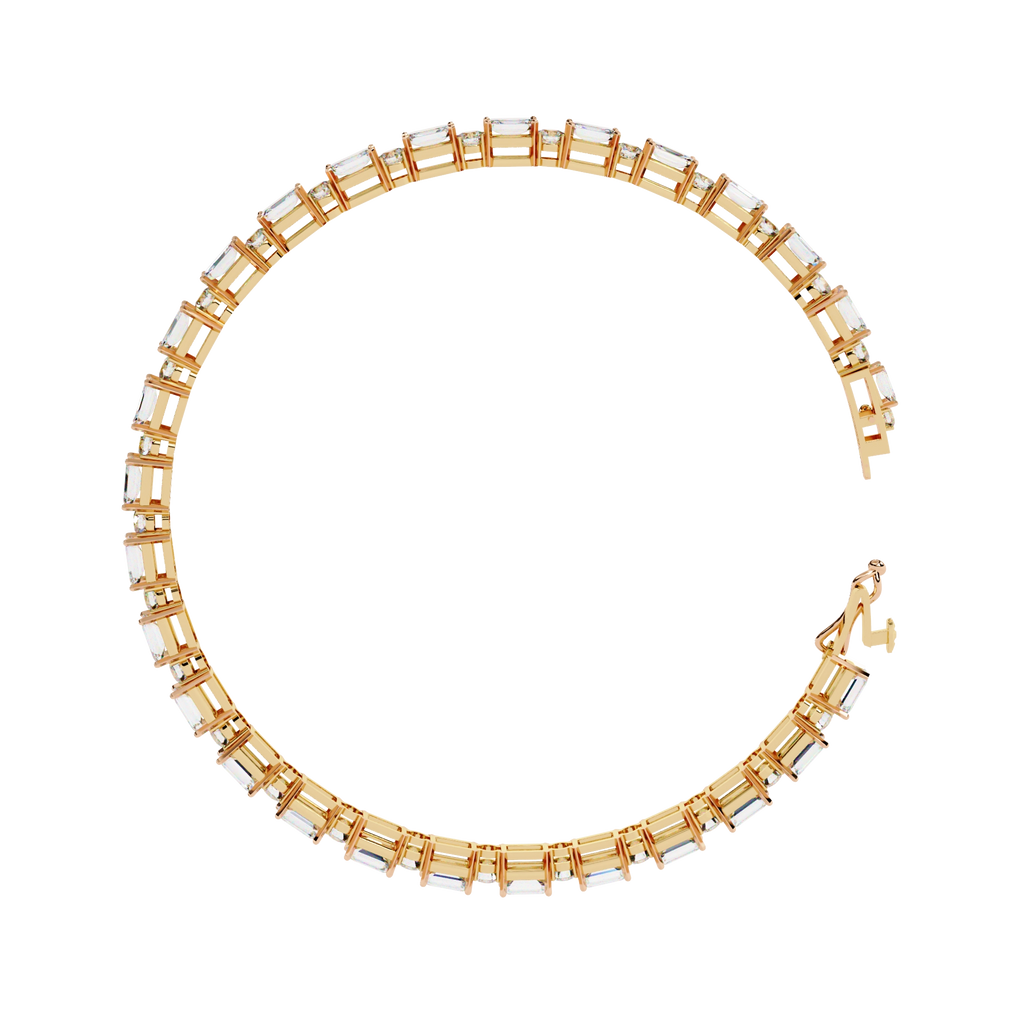 Square Cut Diamond Bracelet
