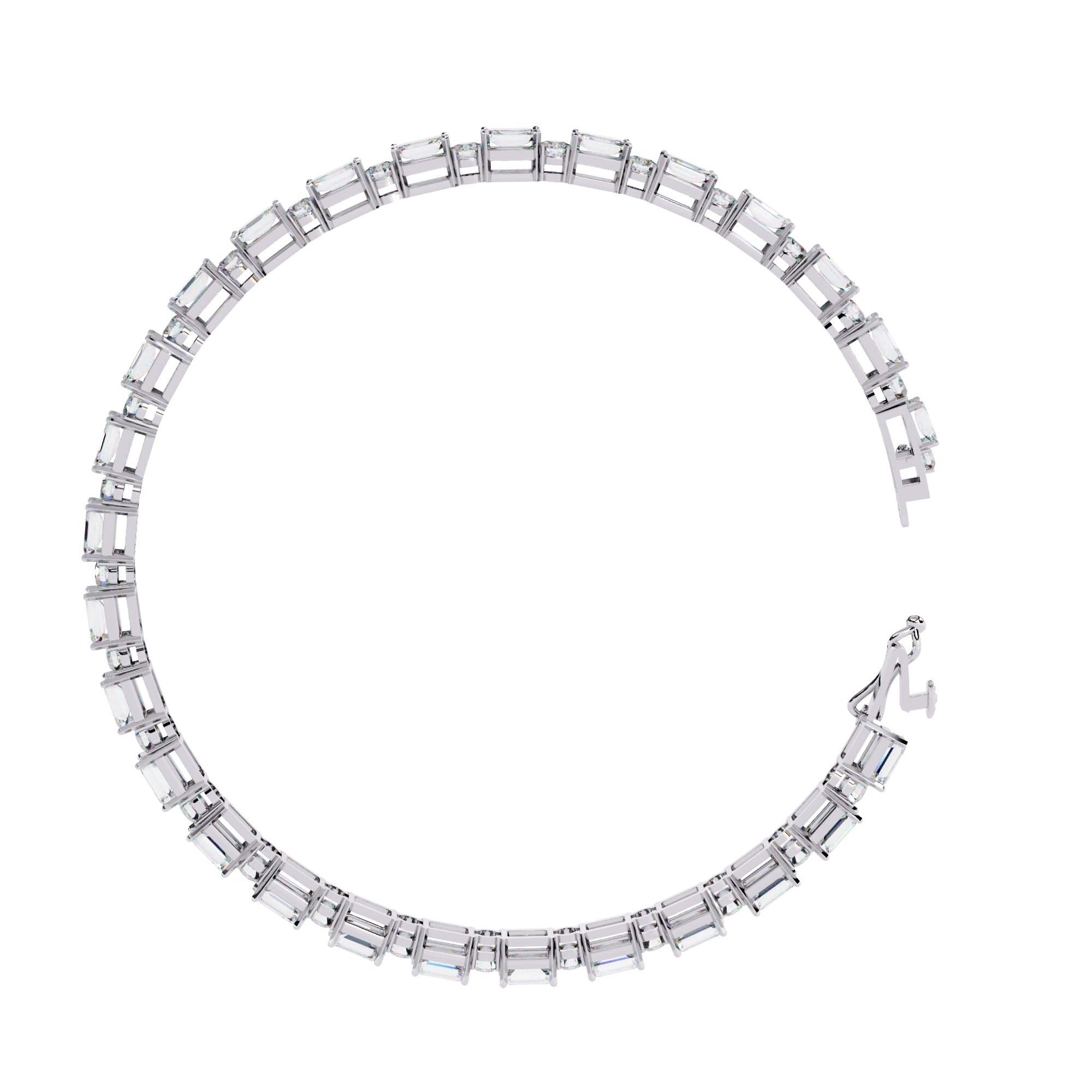 Square Cut Diamond Bracelet