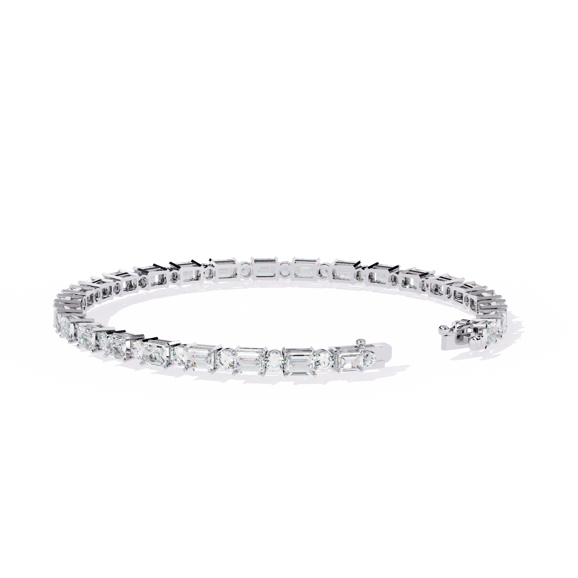 Square Cut Diamond Bracelet