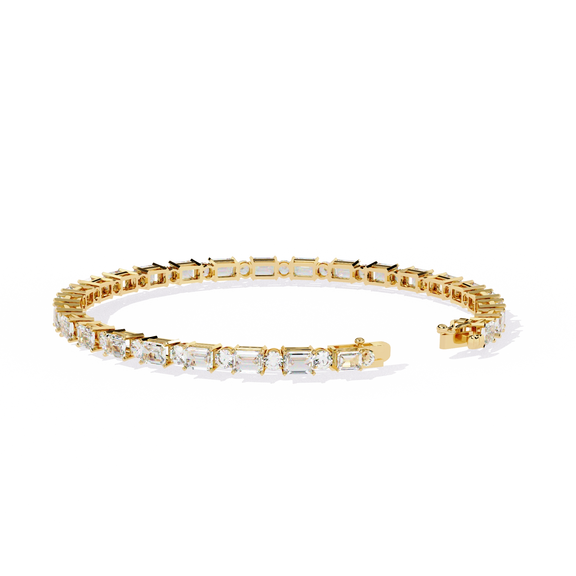 Square Cut Diamond Bracelet