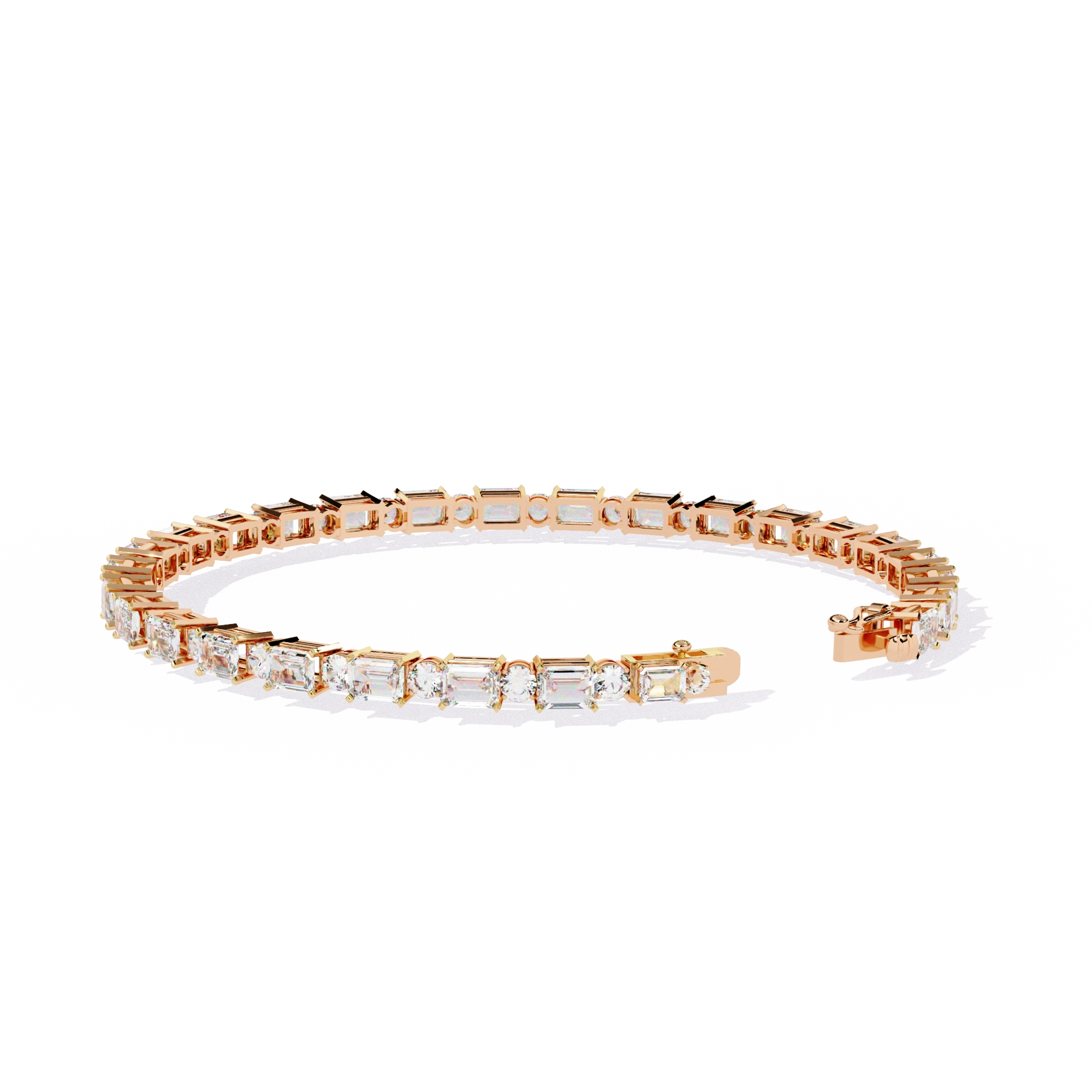Square Cut Diamond Bracelet