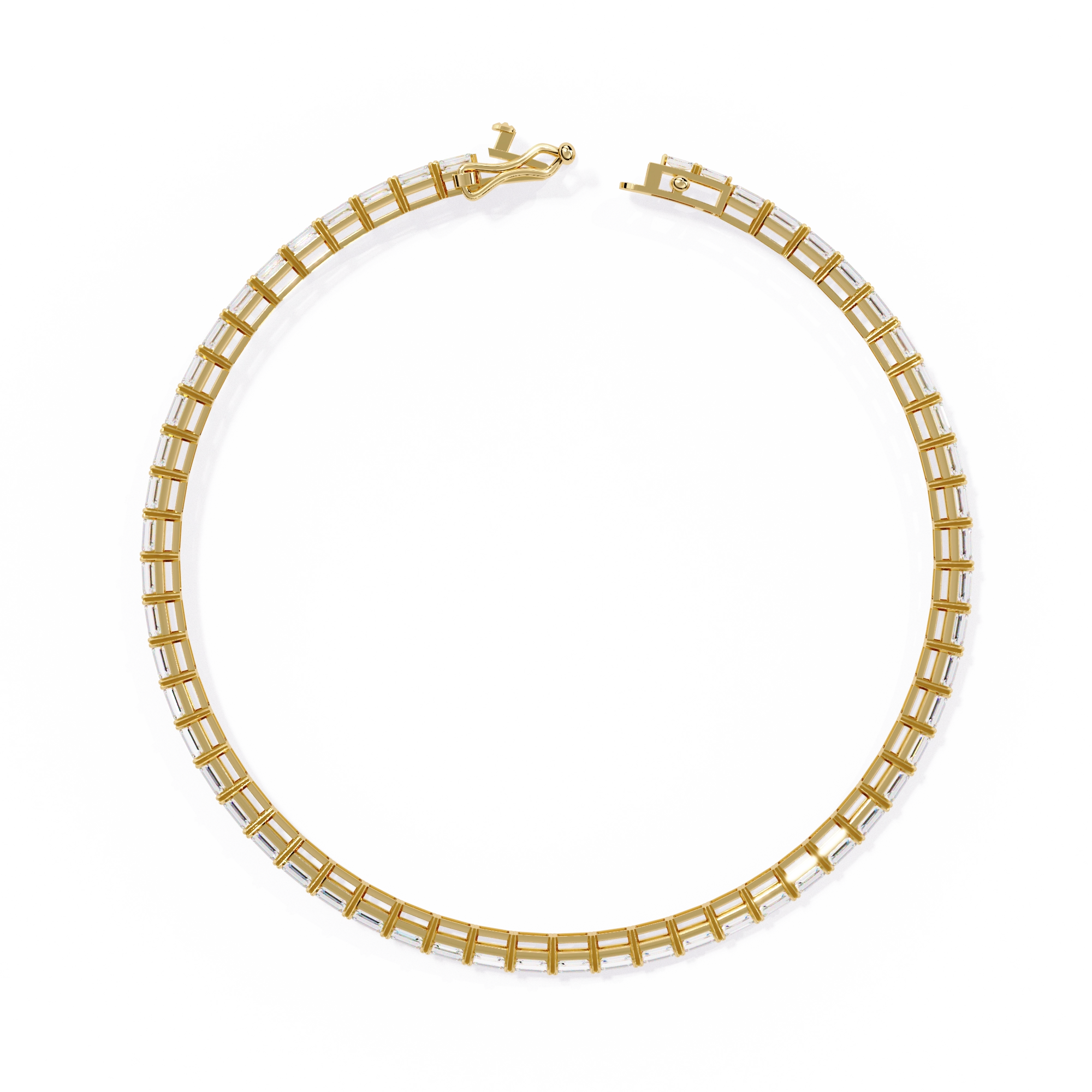 Emerald Cut Diamond Bracelet