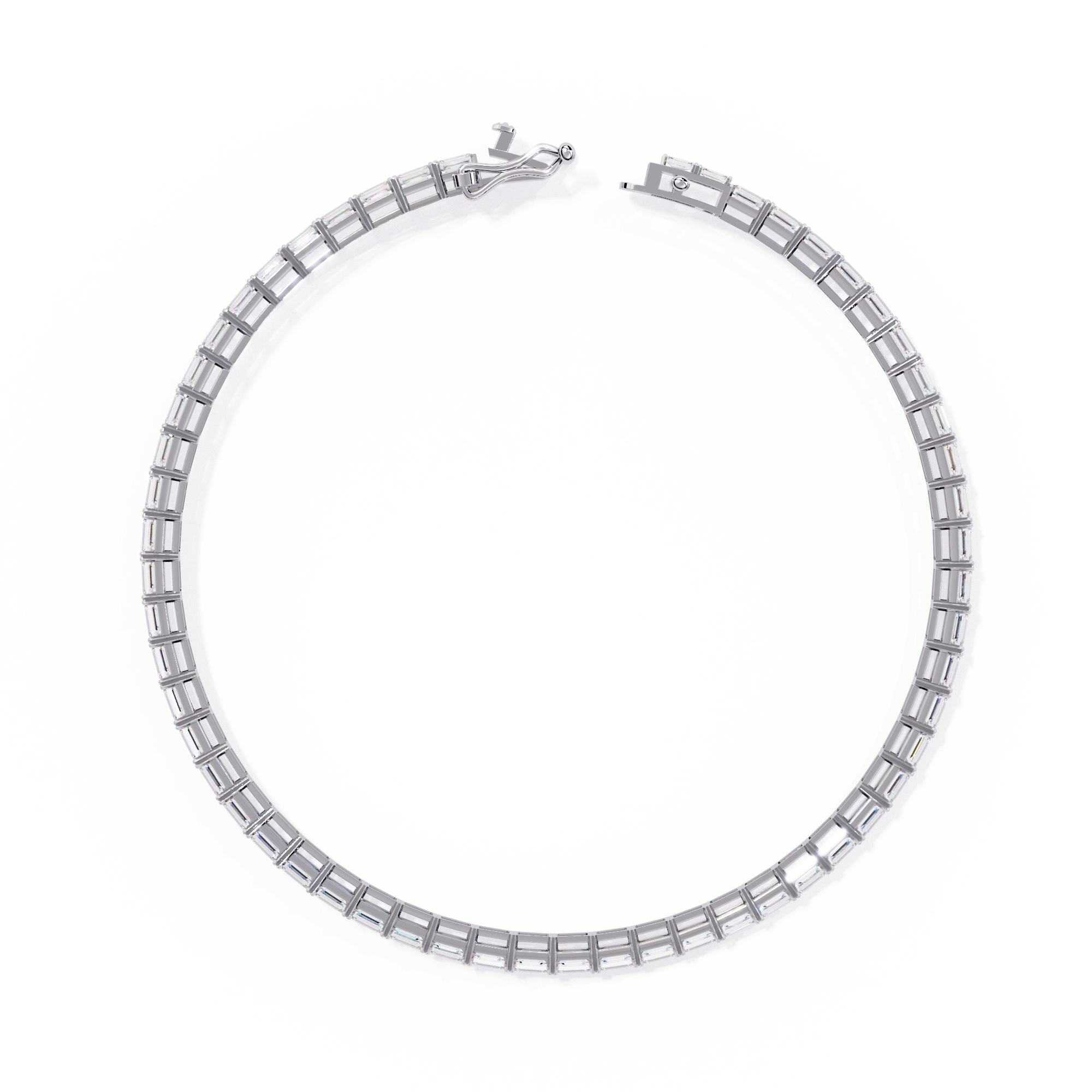 Emerald Cut Diamond Bracelet