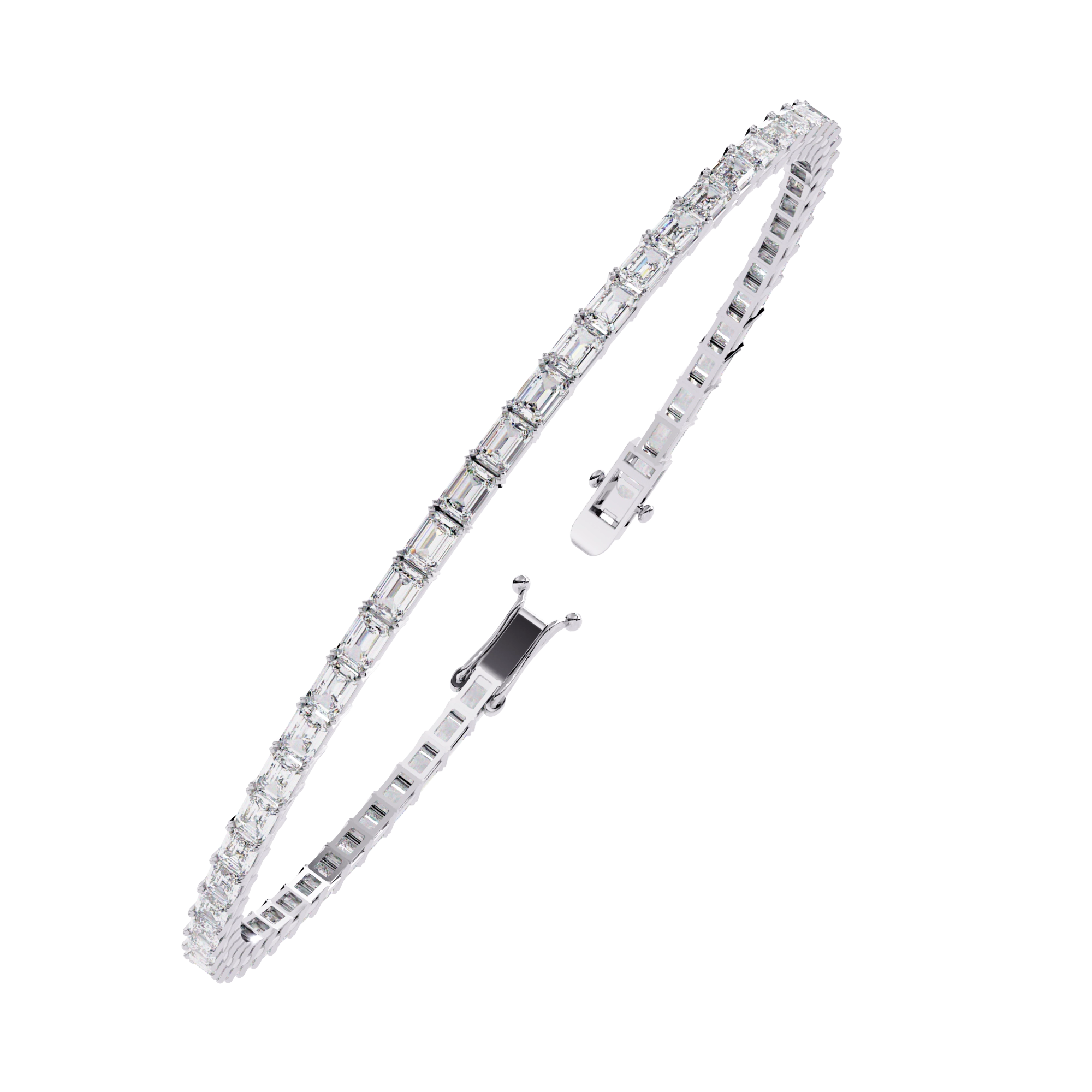 Emerald Cut Diamond Bracelet