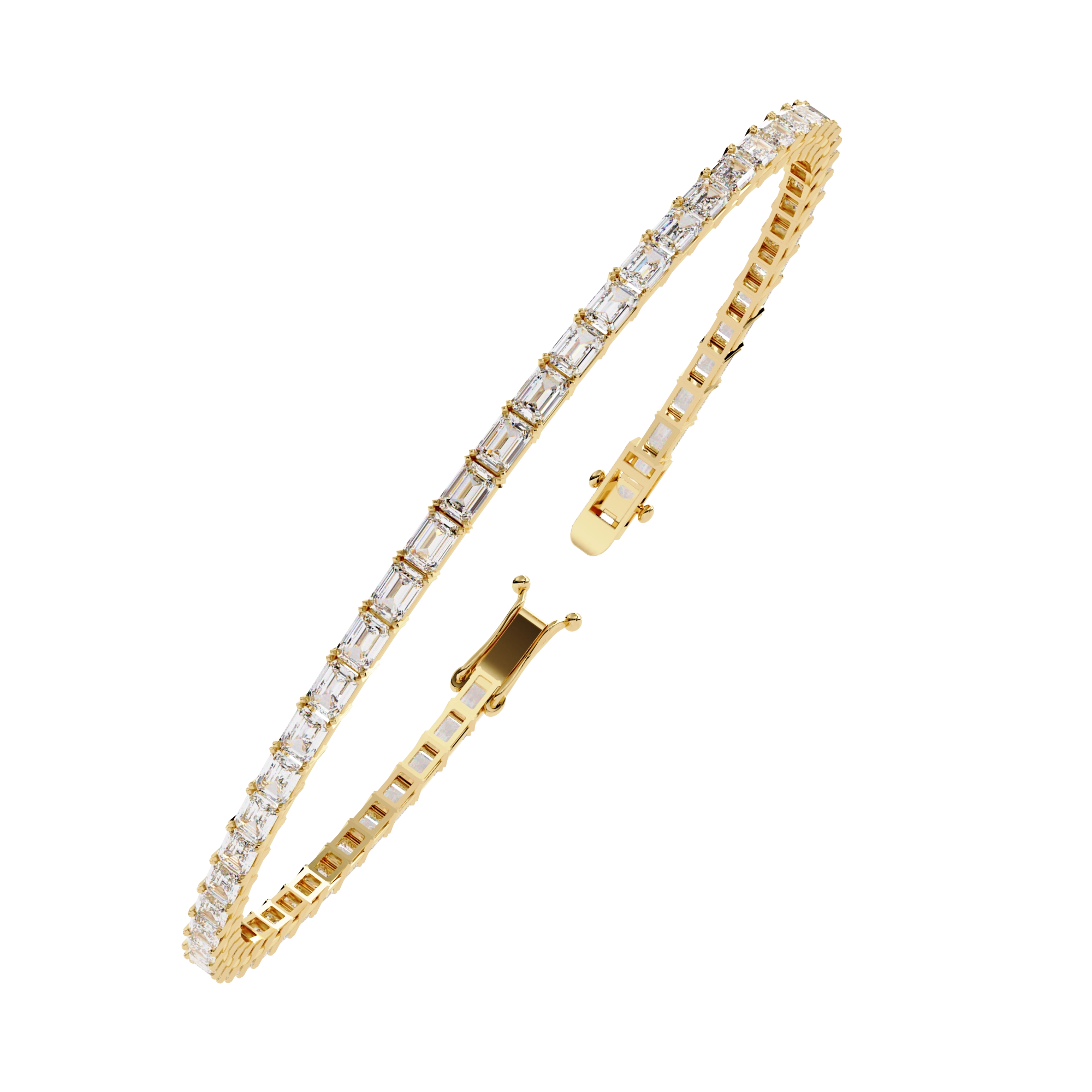 Emerald Cut Diamond Bracelet