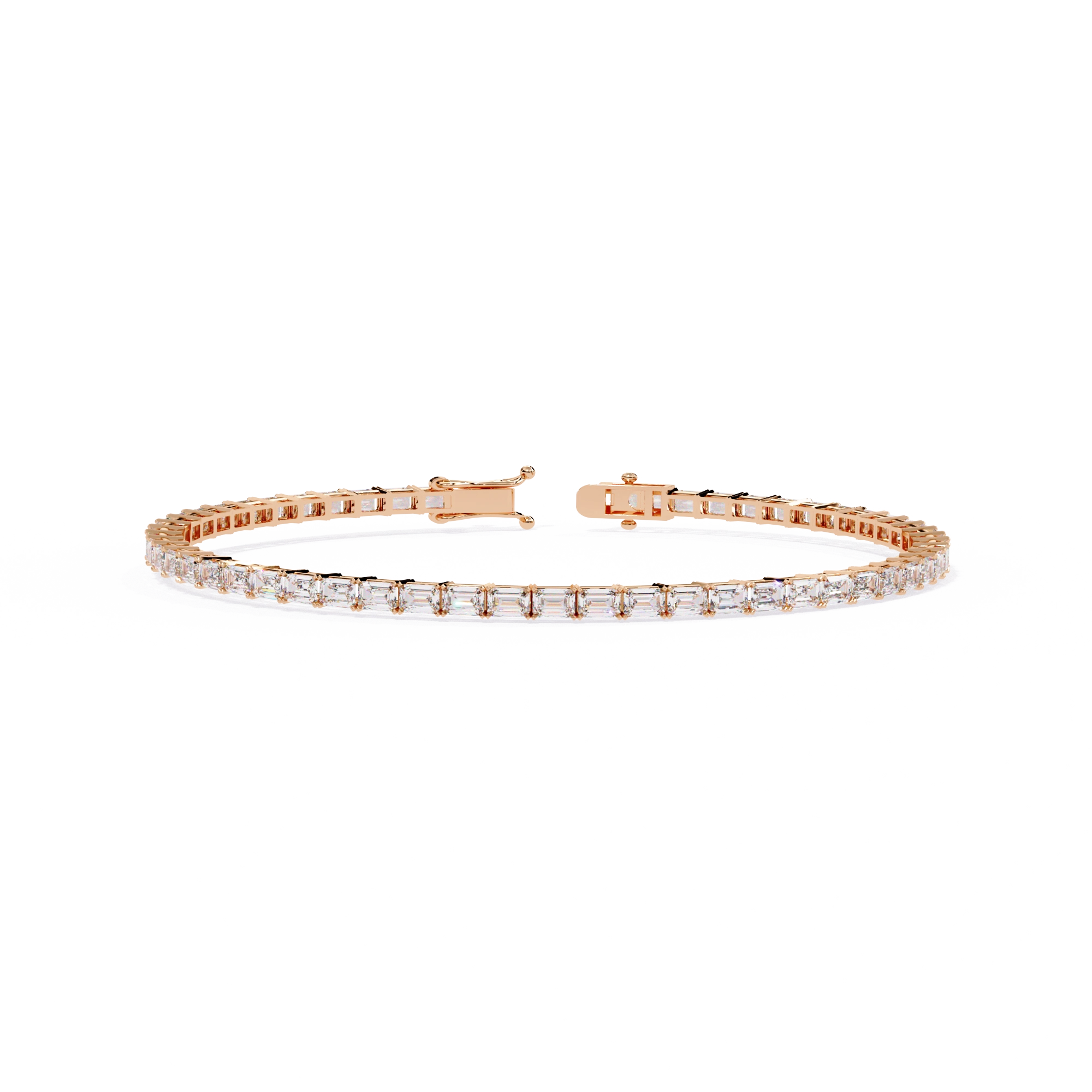 Emerald Cut Diamond Bracelet
