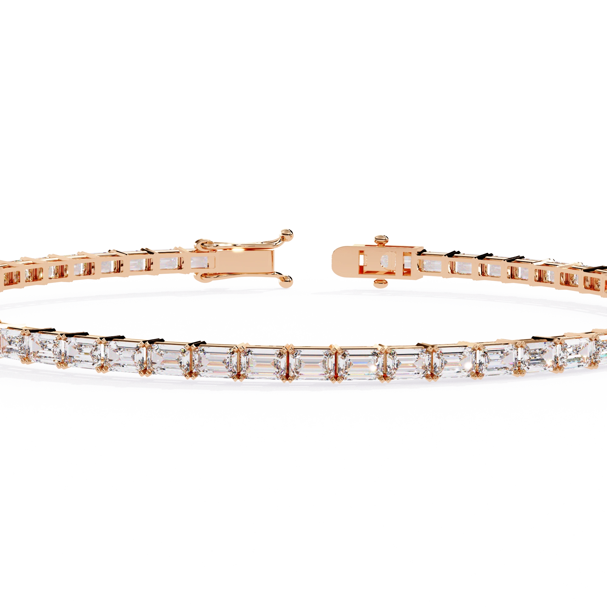 Emerald Cut Diamond Bracelet
