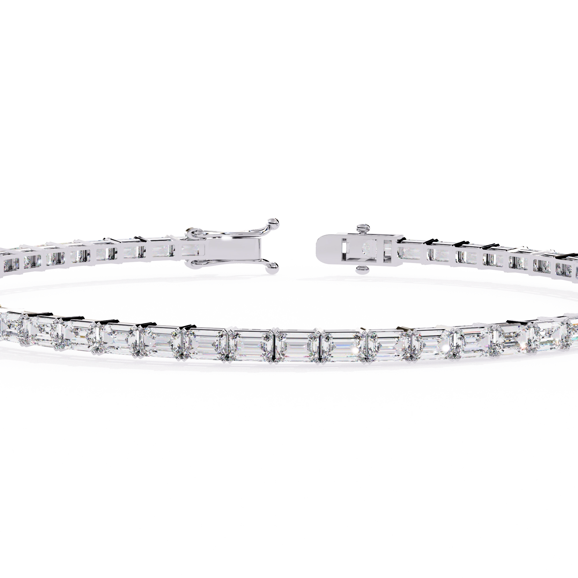 Emerald Cut Diamond Bracelet