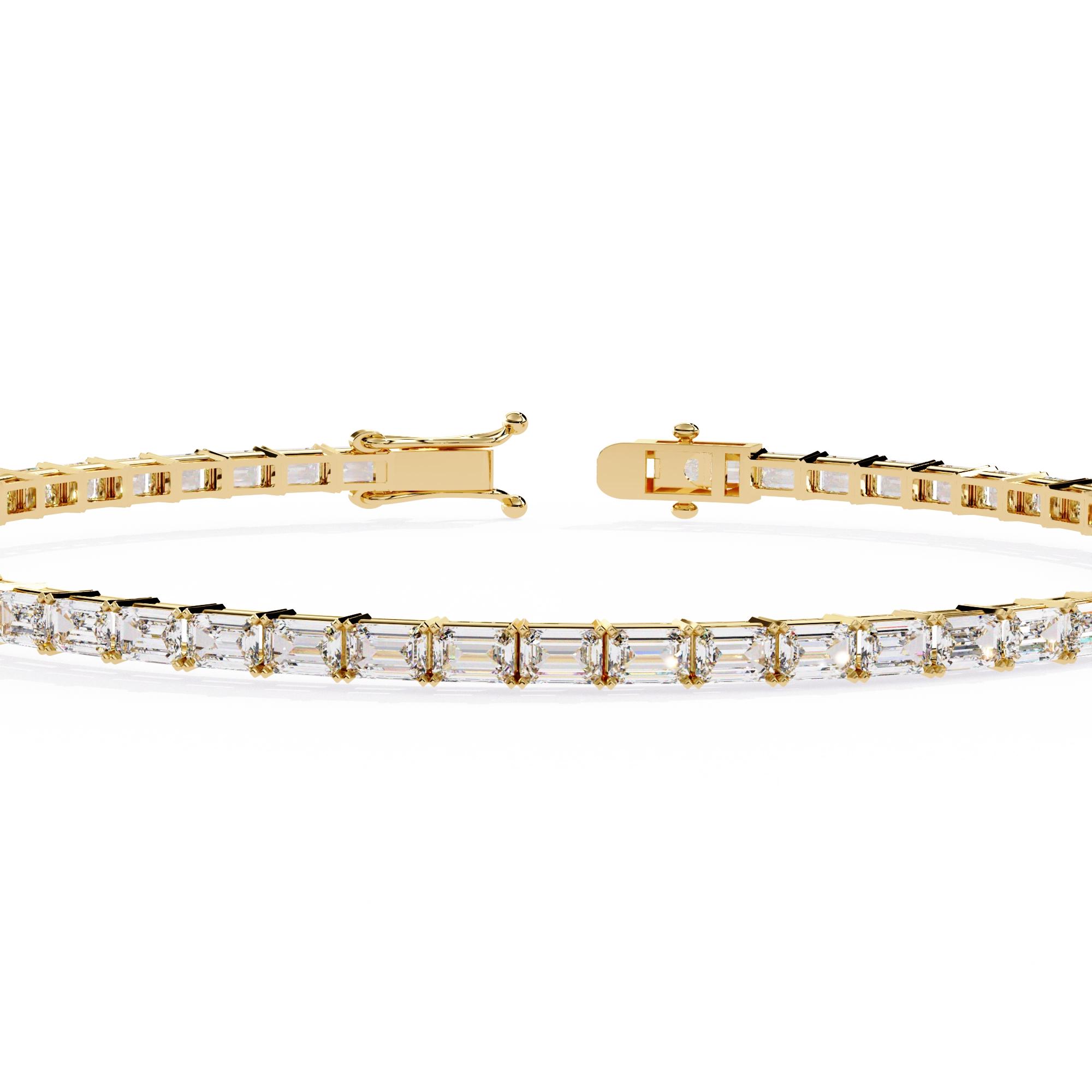 Emerald Cut Diamond Bracelet