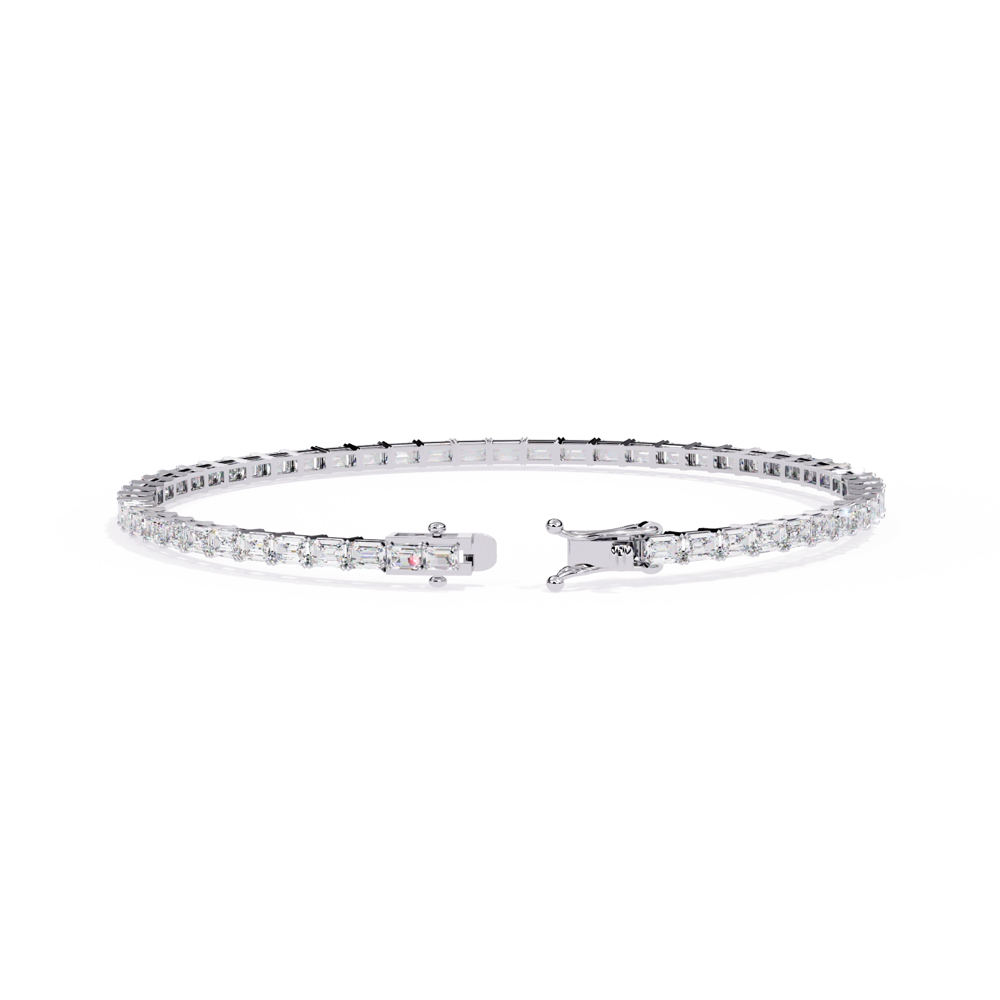 Emerald Cut Diamond Bracelet