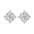 Geometric Diamond Stud Earrings