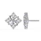 Geometric Diamond Stud Earrings