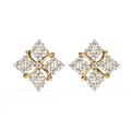 Geometric Diamond Stud Earrings