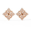 Geometric Diamond Stud Earrings
