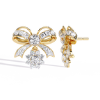 Bow Diamond Drop Earrings