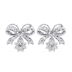 Bow Diamond Drop Earrings