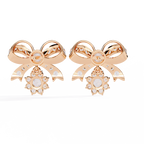 Bow Diamond Drop Earrings