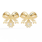 Bow Diamond Drop Earrings