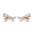 Diamond Bow Stud Earrings