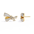 Diamond Bow Stud Earrings