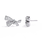 Diamond Bow Stud Earrings
