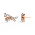 Diamond Bow Stud Earrings
