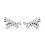 Diamond Bow Stud Earrings