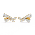 Diamond Bow Stud Earrings