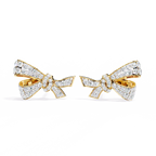 Diamond Bow Stud Earrings