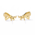 Diamond Bow Stud Earrings