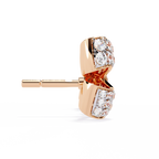 Diamond Bow Stud Earrings