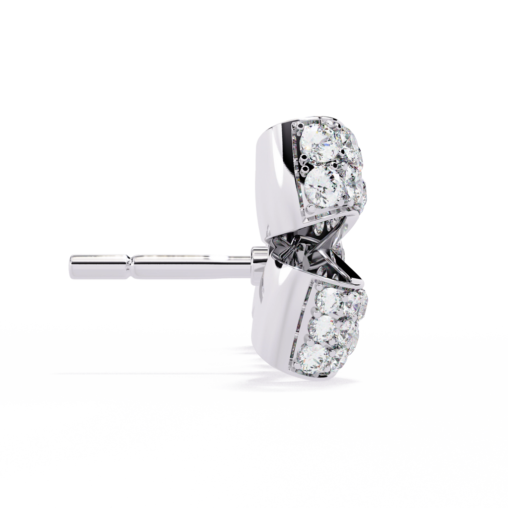 Diamond Bow Stud Earrings