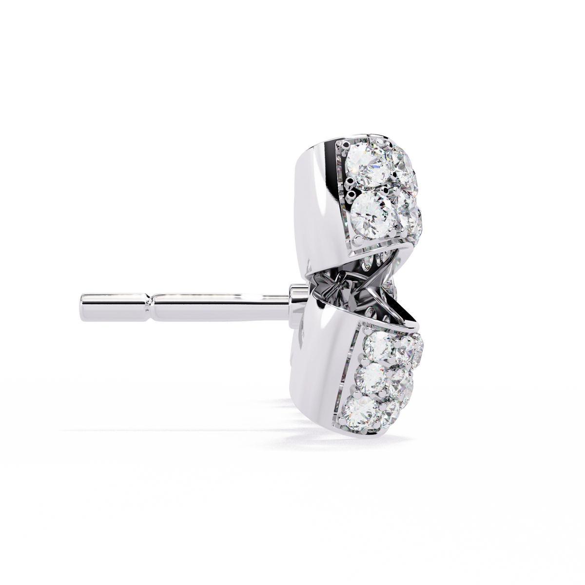 Diamond Bow Stud Earrings