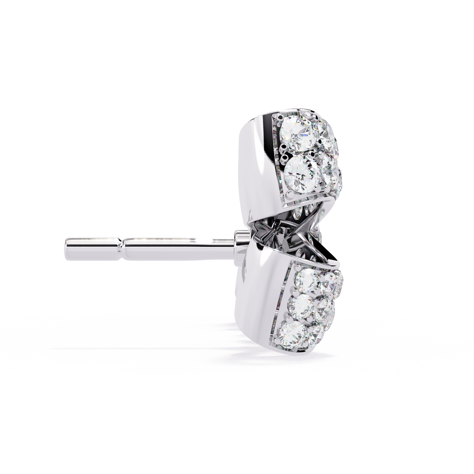 Diamond Bow Stud Earrings
