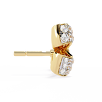 Diamond Bow Stud Earrings