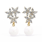 Pearl Floral Drop Earrings