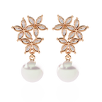 Pearl Floral Drop Earrings