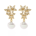 Pearl Floral Drop Earrings