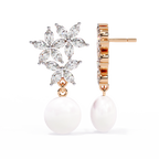 Pearl Floral Drop Earrings