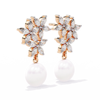Pearl Floral Drop Earrings