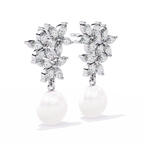Pearl Floral Drop Earrings