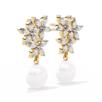 Pearl Floral Drop Earrings