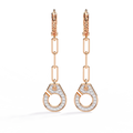 Chain Drop Diamond Earrings