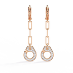 Chain Drop Diamond Earrings