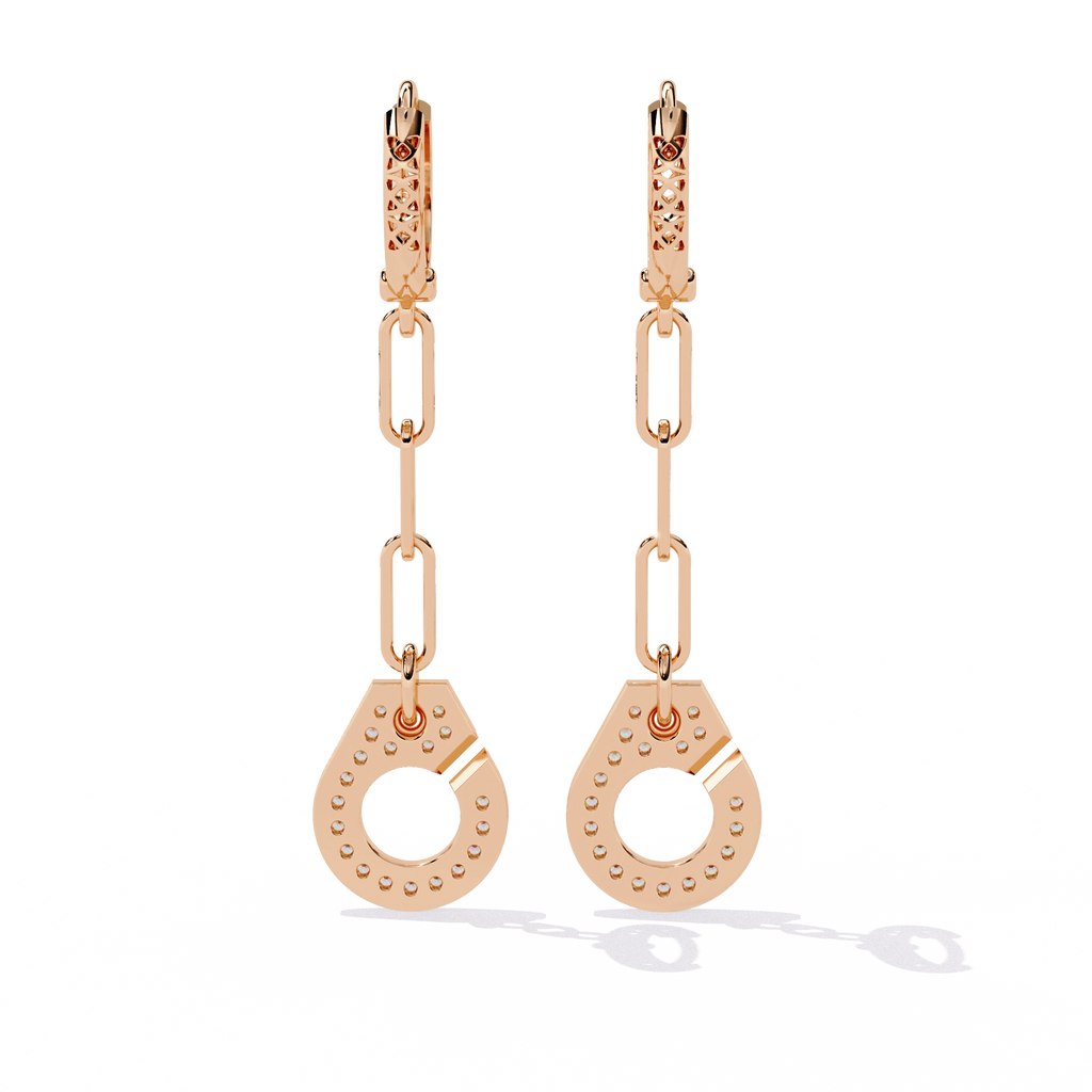 Chain Drop Diamond Earrings