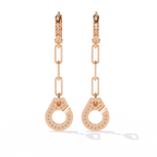 Diamond Link Drop Earrings