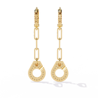 Diamond Link Drop Earrings