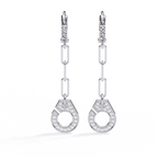 Chain Drop Diamond Earrings