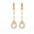 Chain Drop Diamond Earrings
